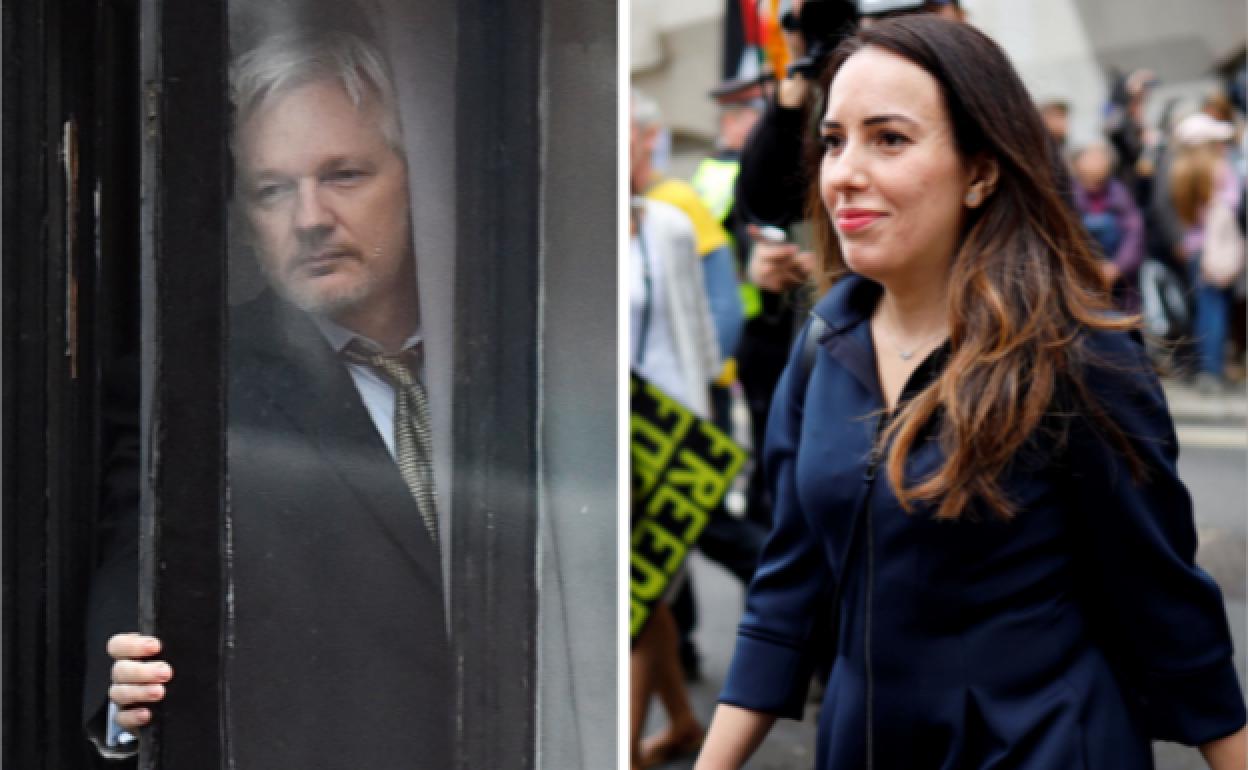 Julian Assange y Stella Moris. 