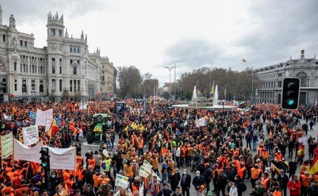 Gran manifestación 'El mundo rural despierta' en Madrid.