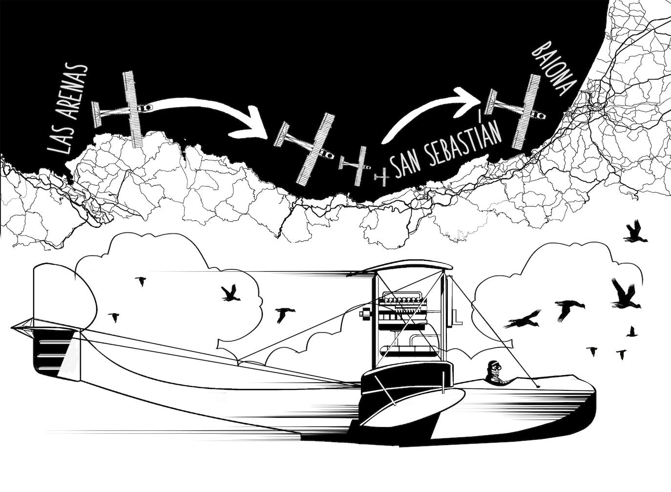 Cuando Bilbao tenía un servicio de hidroaviones