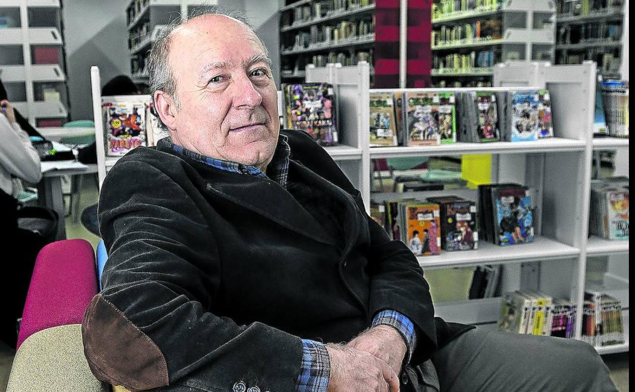 José Luis Villacañas, en la Biblioteca Josefina Soria de Cartagena. 