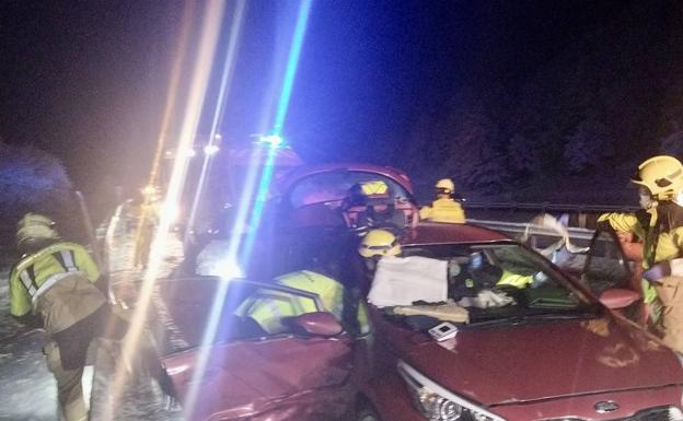 Los servicios de emergencia atendieron anoche a un herido en la AP-68.