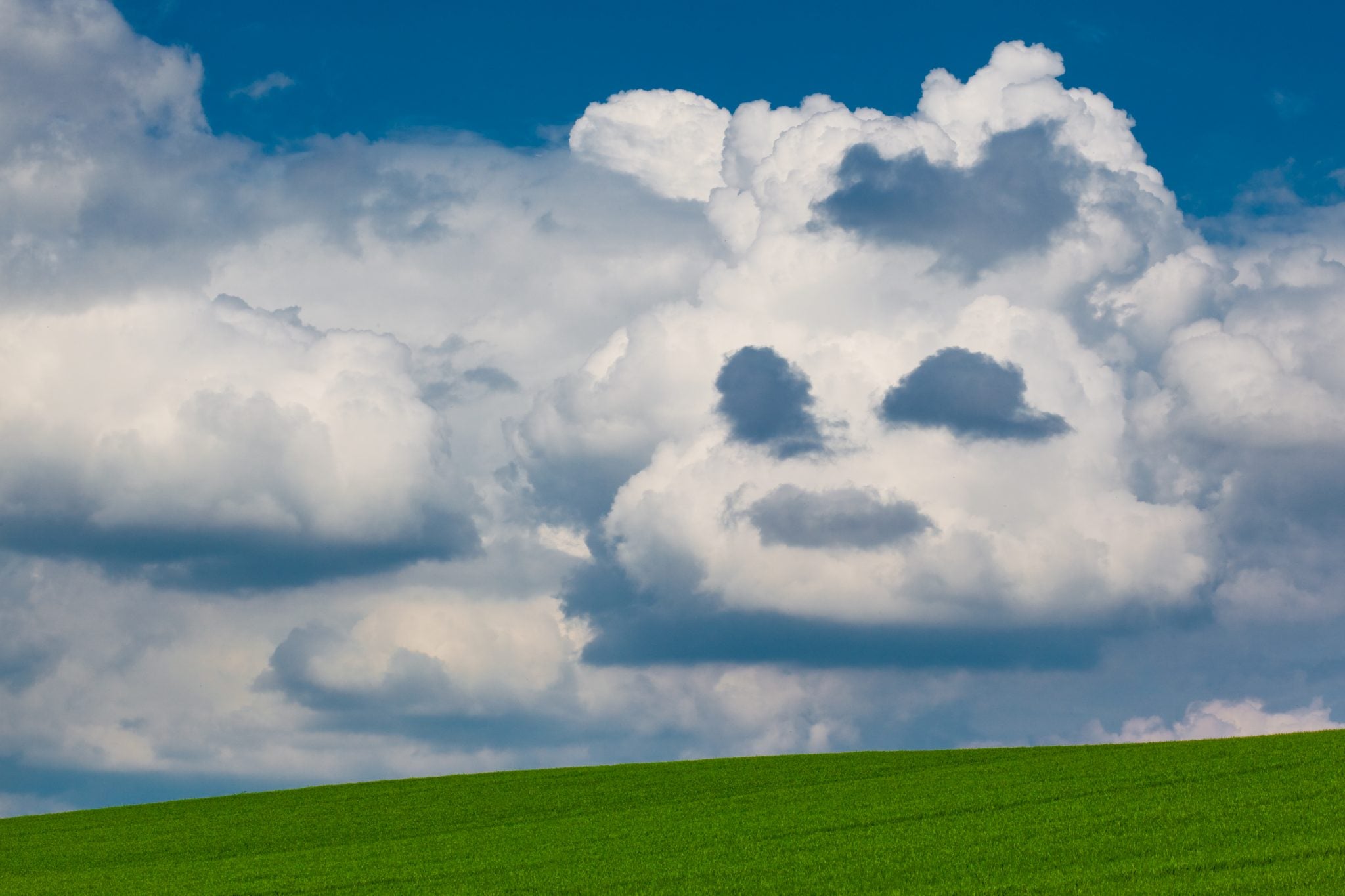 'La cara de la naturaleza'. Se puede apreciar en las nubes los ojos, la nariz... Imagen tomada en Polonia.