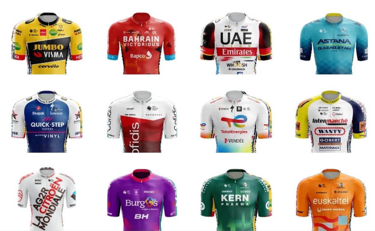 Estos son todos los equipos y corredores participantes en la Itzulia