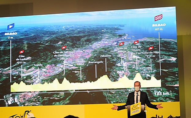 El director del Tour sigue en directo la etapa de la Itzulia