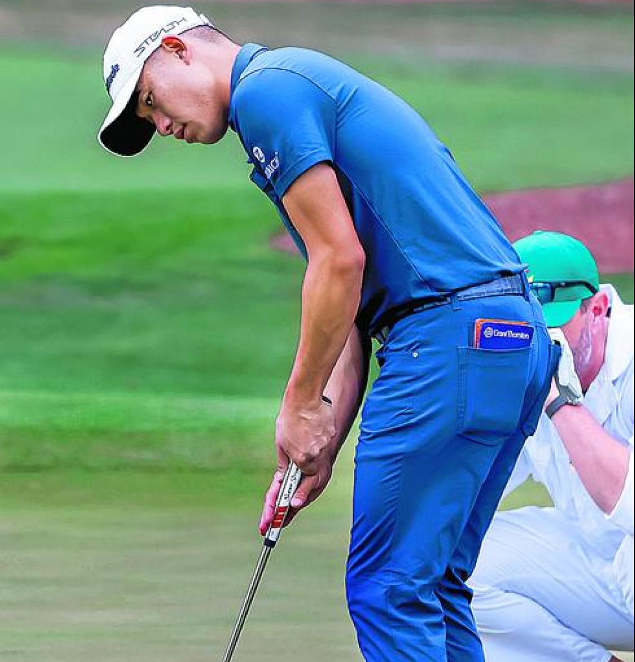 Collin Morikawa, en un momento de su recorrido en Augusta. 