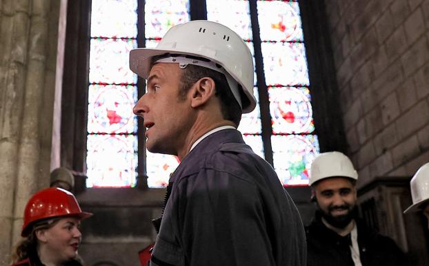 El presidente Emmanuel Macron visitó las obras el pasado viernes.