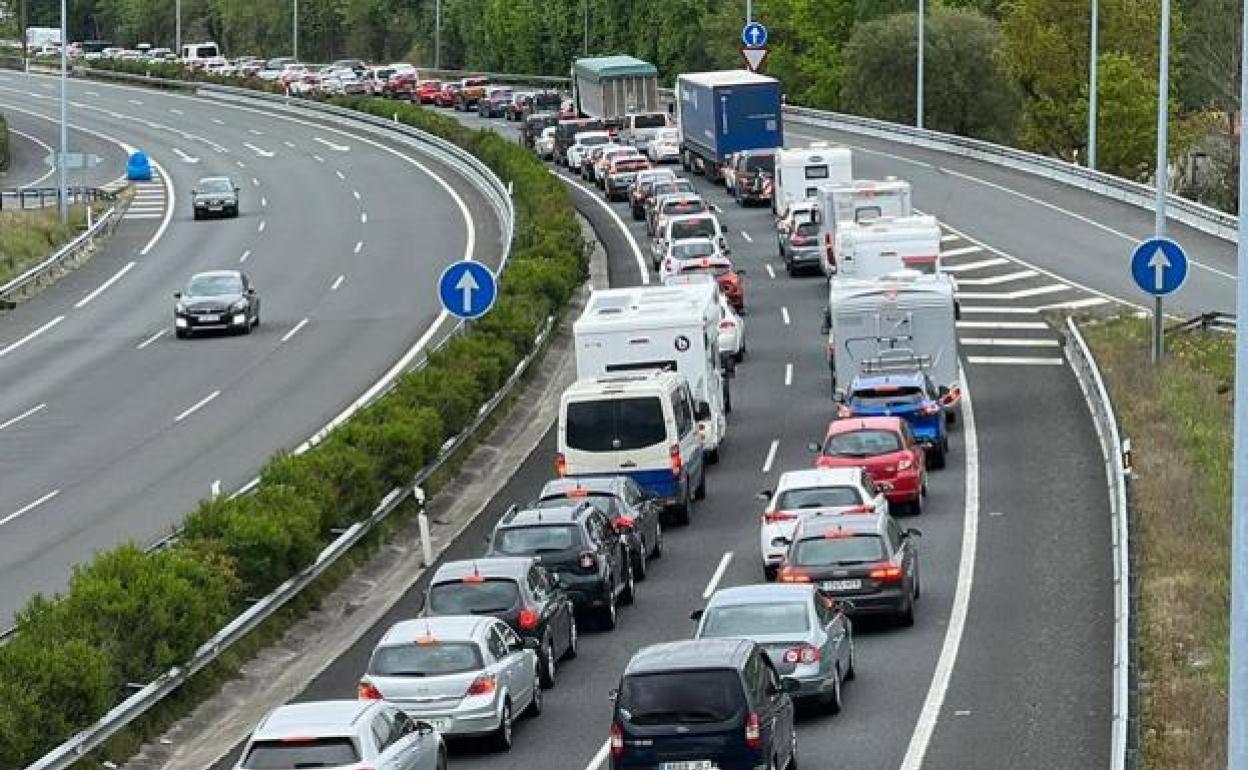 Imagen de las retenciones en Cantabria.