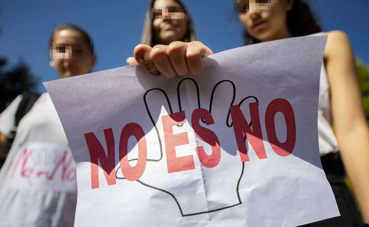 Manifestación contra una agresión sexual. 