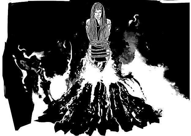 Quemada por bruja e hija de bruja quemada