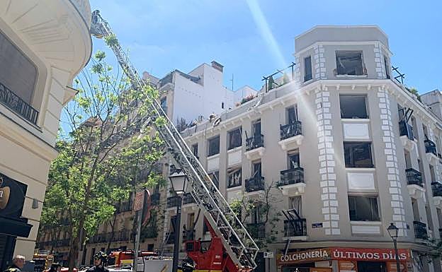 El edifico afectado por la explosión. 