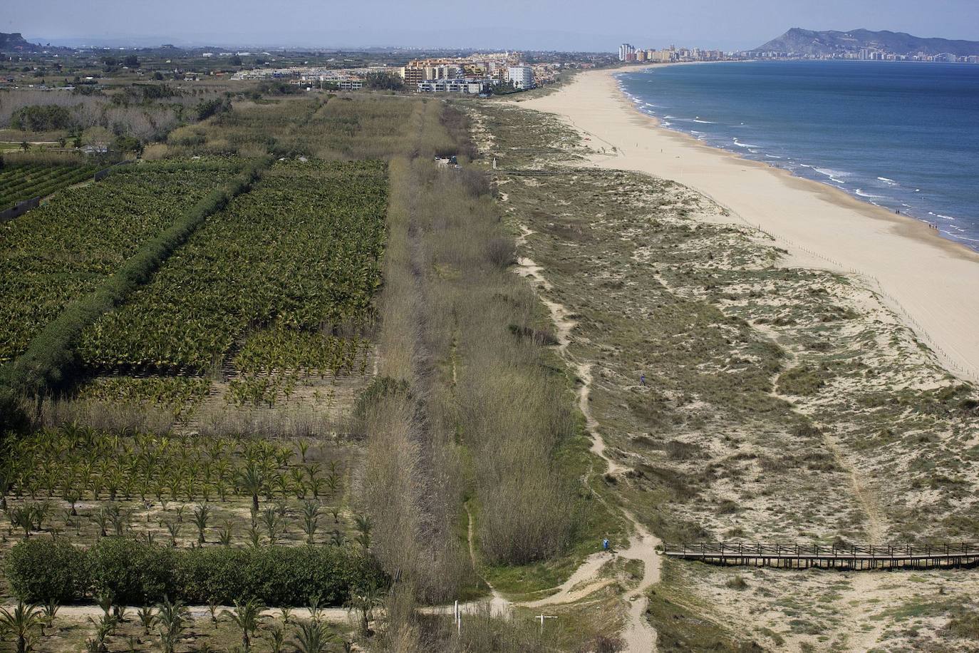 La playa de l'Auir (Gandia-Valencia).