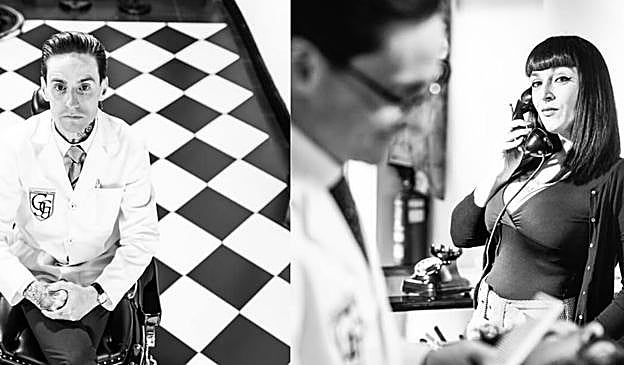 David Domínguez y Lucía Burgos, propietarios de El Barbero.