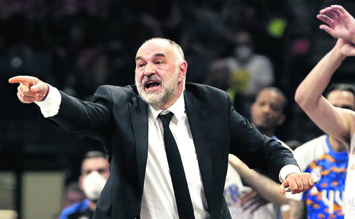 Pablo Laso dirige a la escuadra merengue durante la pasada Final Four celebrada en Belgrado. 