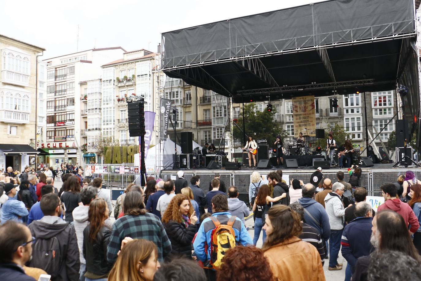 Imagen de la actuación de Delenda Est en eel Osteguna Rock de 2019, último año en el que se celebró. 