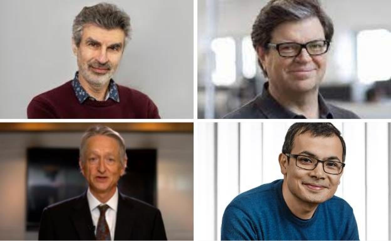 Geoffrey Hinton, Yann LeCun, Yoshua Bengio y Demis Hassabis 