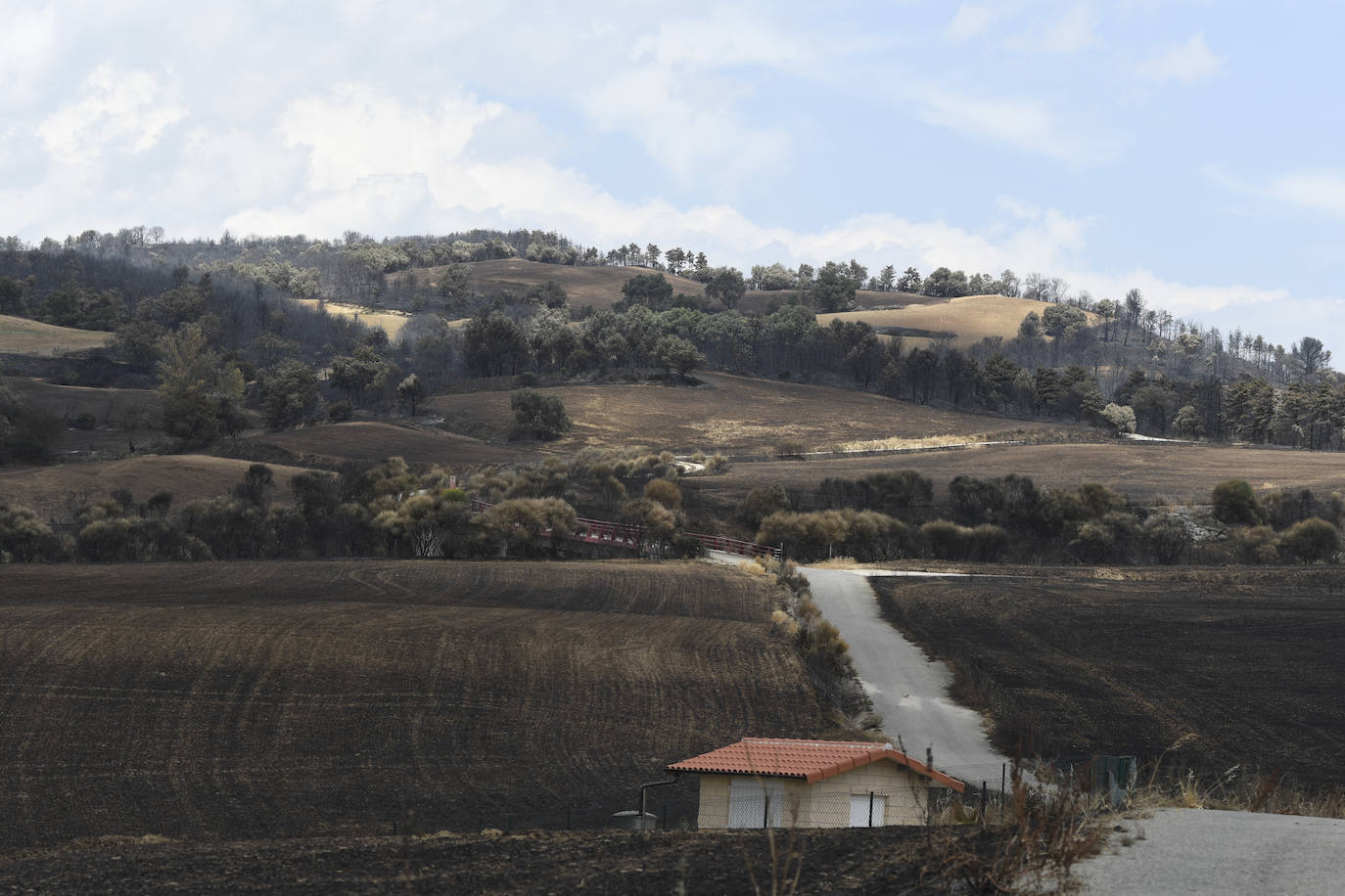 Fotos: Así han quedado los pueblos navarros afectados por los incendios