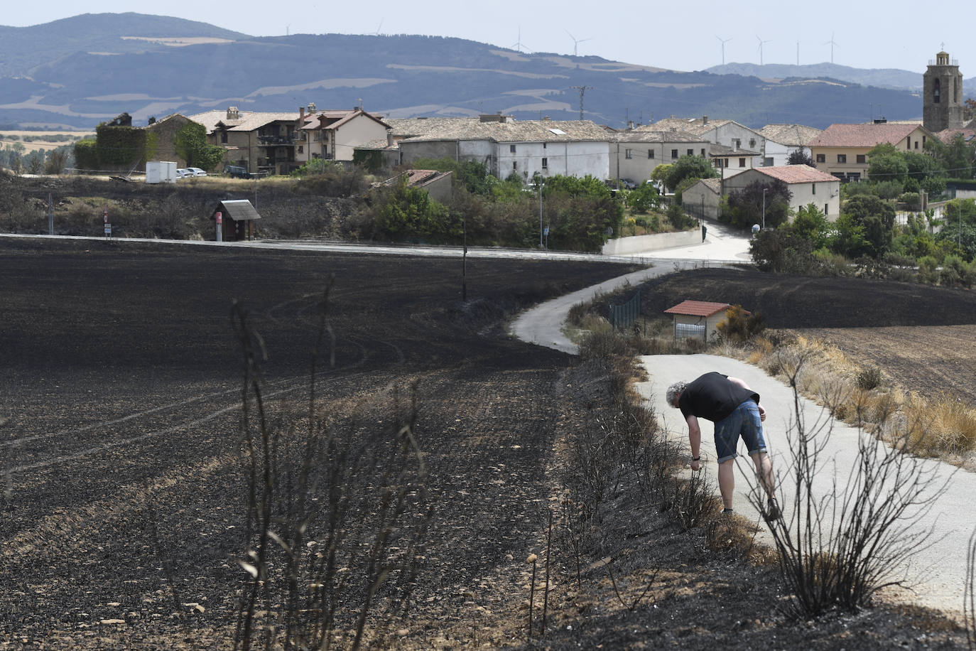 Fotos: Así han quedado los pueblos navarros afectados por los incendios