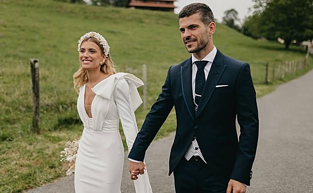 Tania y Beñat el día de su boda. 