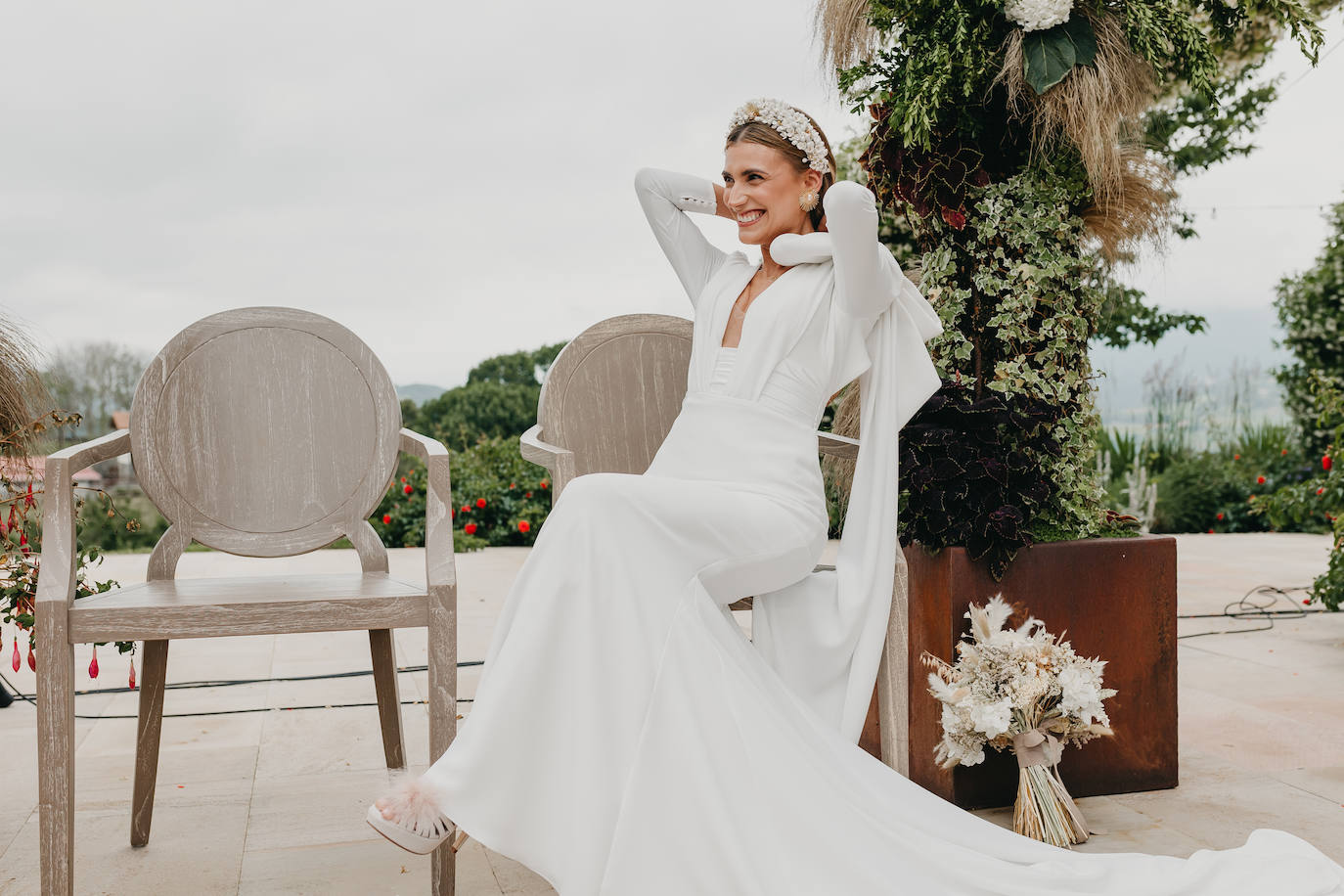 Fotos: Sí, es posible transformar un &#039;look bridal&#039; solo con los accesorios: la novia vizcaína que lo consiguió