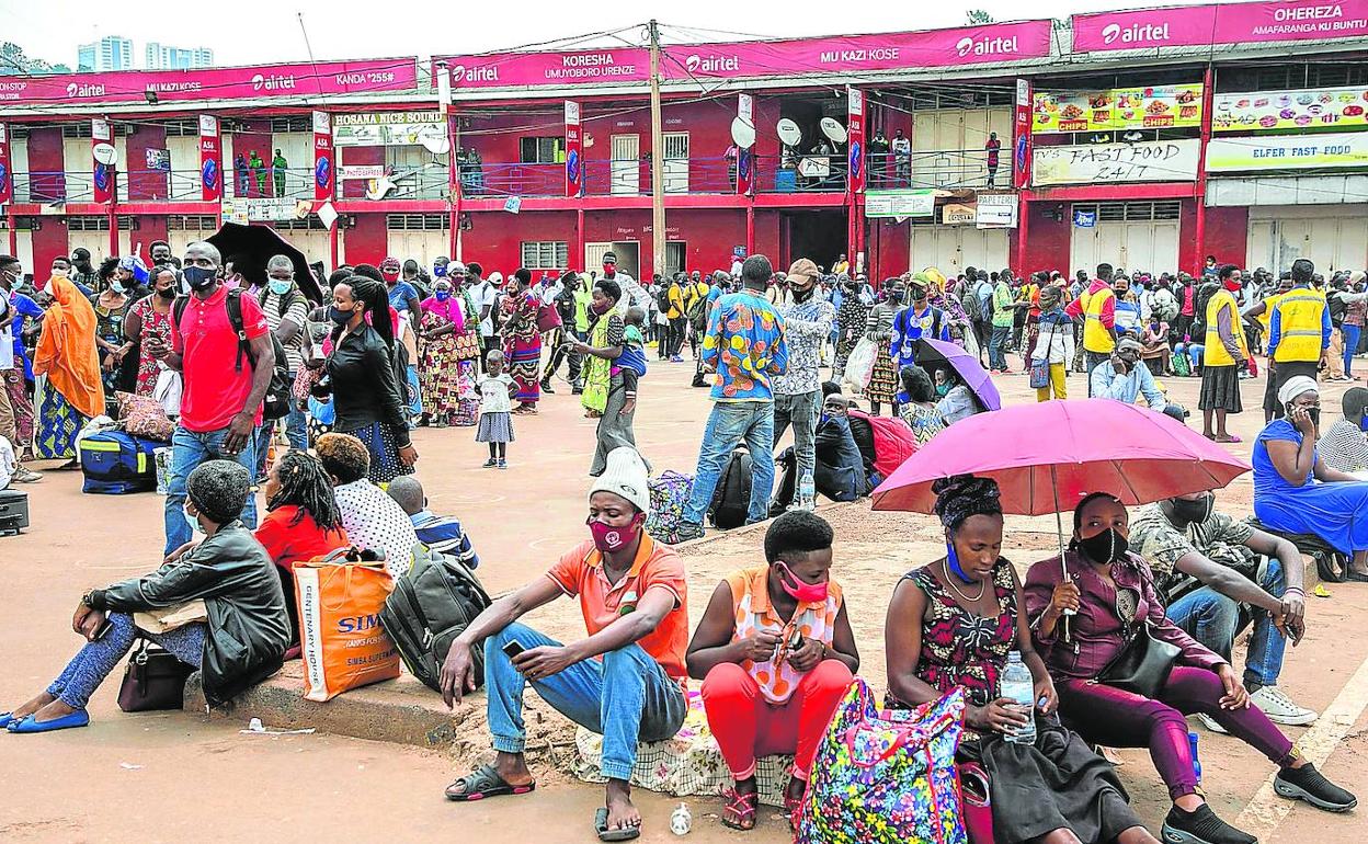 Imagen de la estación de autobuses de Kigali, la capital ruandesa. 
