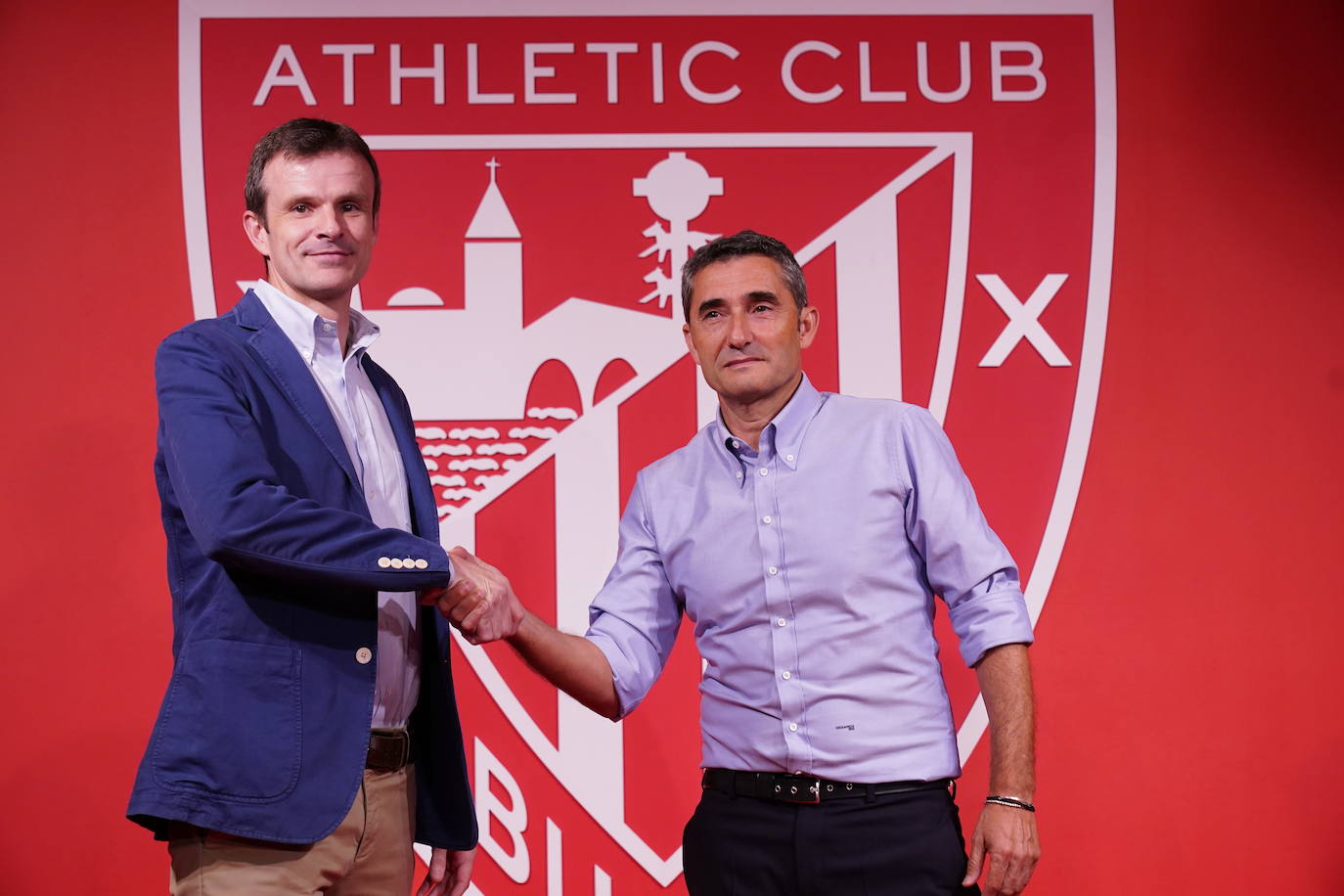 Fotos: Las imágenes de la presentación de Valverde como entrenador del Athletic