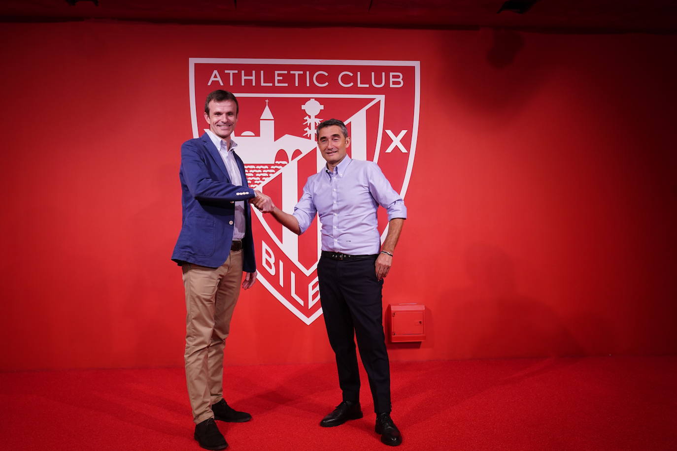 Fotos: Las imágenes de la presentación de Valverde como entrenador del Athletic