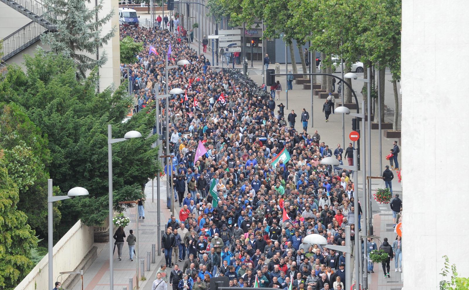 La manifestación ha recorrido las principales calles de Vitoria.