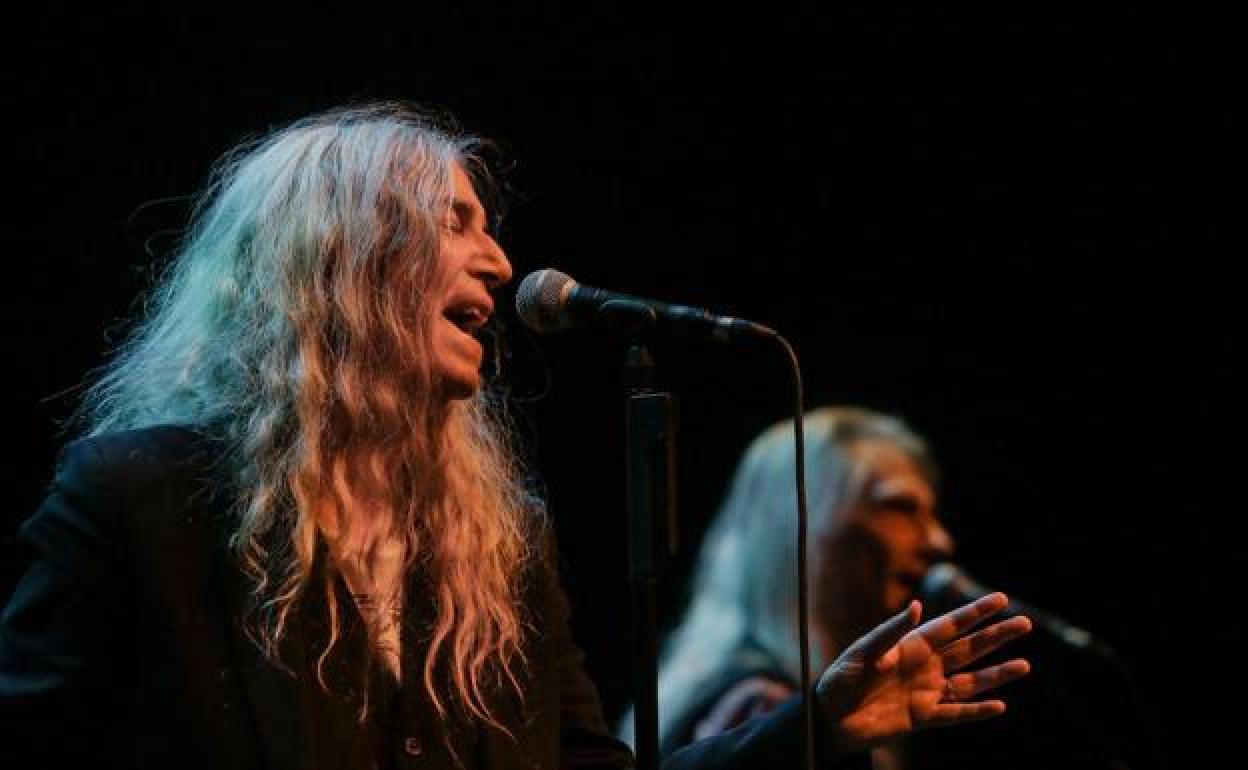 Patti Smith, en una actuación en Santiago de Chile./