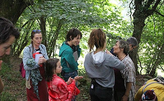 Un momento del rojade que se está relizando en el entorno de Santa Lucía, en Llodio. 