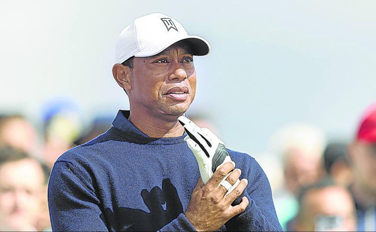 Tiger Woods, ayer en el emblemático campo escocés. 