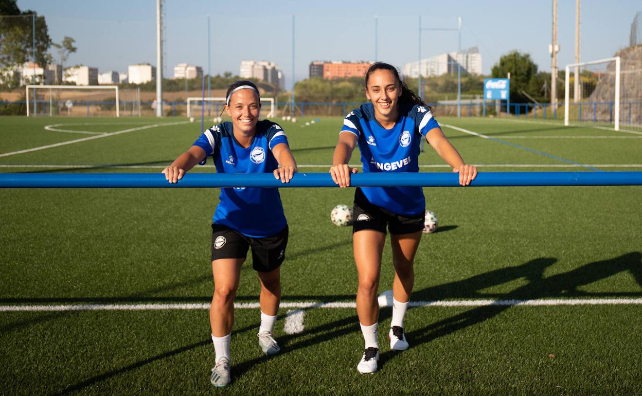Alba Aznar y Gema Soliveres, durante la pasada pretemporada.