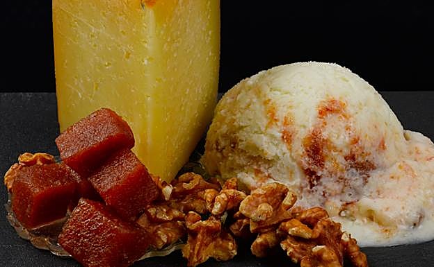 Helado de Idiazabal.