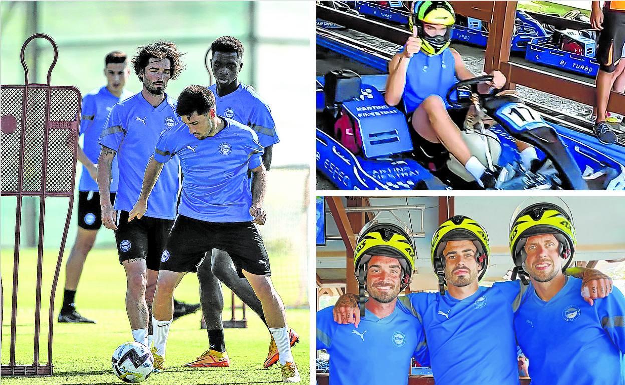 Tras el trabajo matinal, el equipo pudo disfrutar por la tarde en un circuito de karts. 