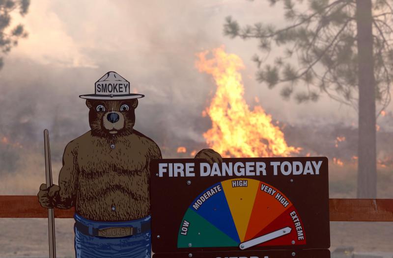 Fotos: Un incendio cercano al Parque de Yosemite (California) pone en peligro sus secuoyas gigantes