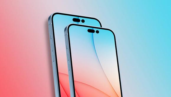 Supuesto diseño frontal de los iPhone 14 Pro y Pro Max