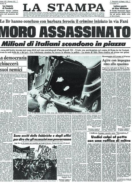 Imagen - En la Prensa. Primera página de 'La Stampa' de Turín, con la noticia del asesinato. 