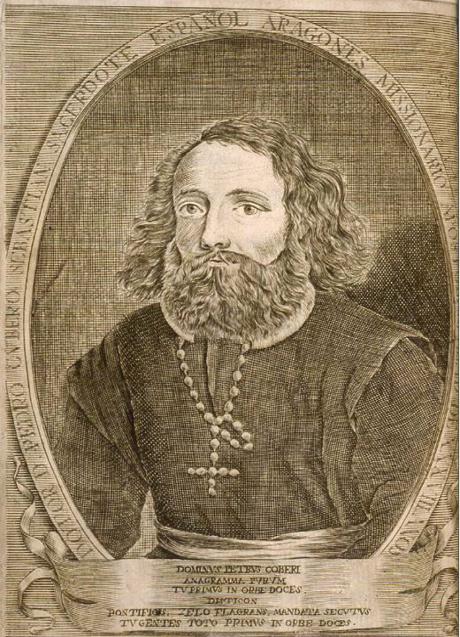 Imagen - Retrato de Pedro Cubero Sebastian, de Anellio Portio, incluido en la edición de 1682 de su 'Peregrinación'