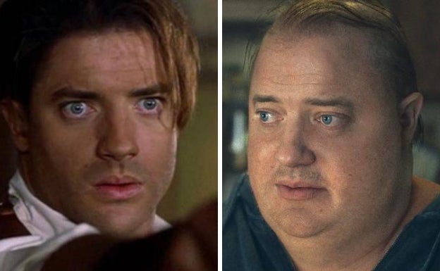 Fraser, en 1999 en la película 'La Momia' y en la película 'The Whale', estrenada este año. 