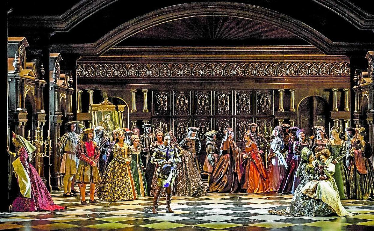 Representación de la obra Gaetano Donizetti ambientada en el Londres del siglo XVI, 'Anna Bolena'. 