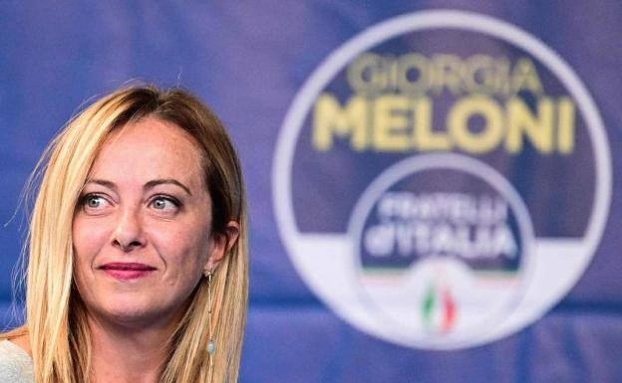 La líder de Hermanos de Italia, Giorgia Meloni. 