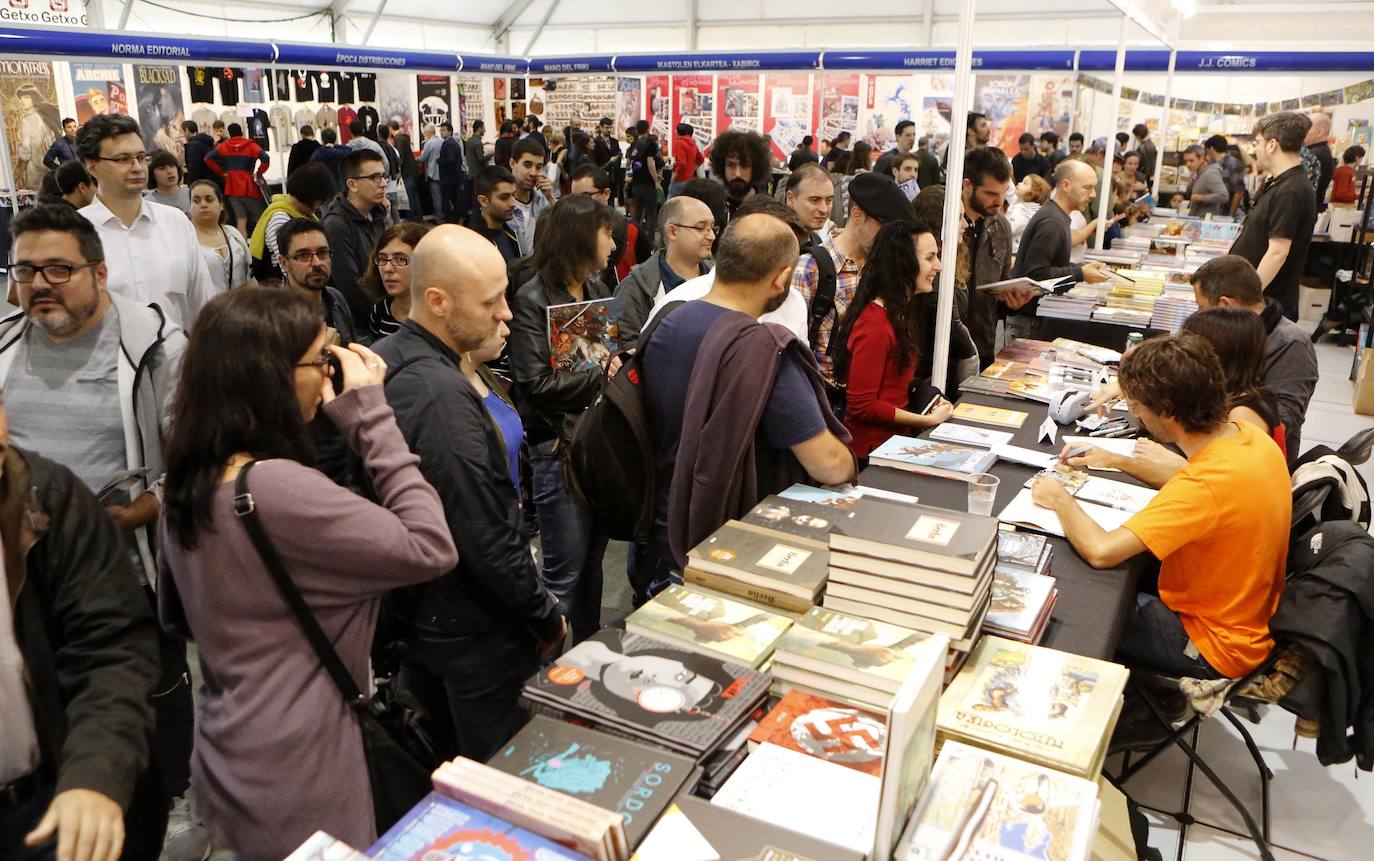 Ambiente en el Salón del Cómic de Getxo durante una edición anterior.