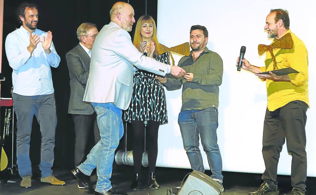 Entrega de premios en una edición anterior del certamen de cortos. 