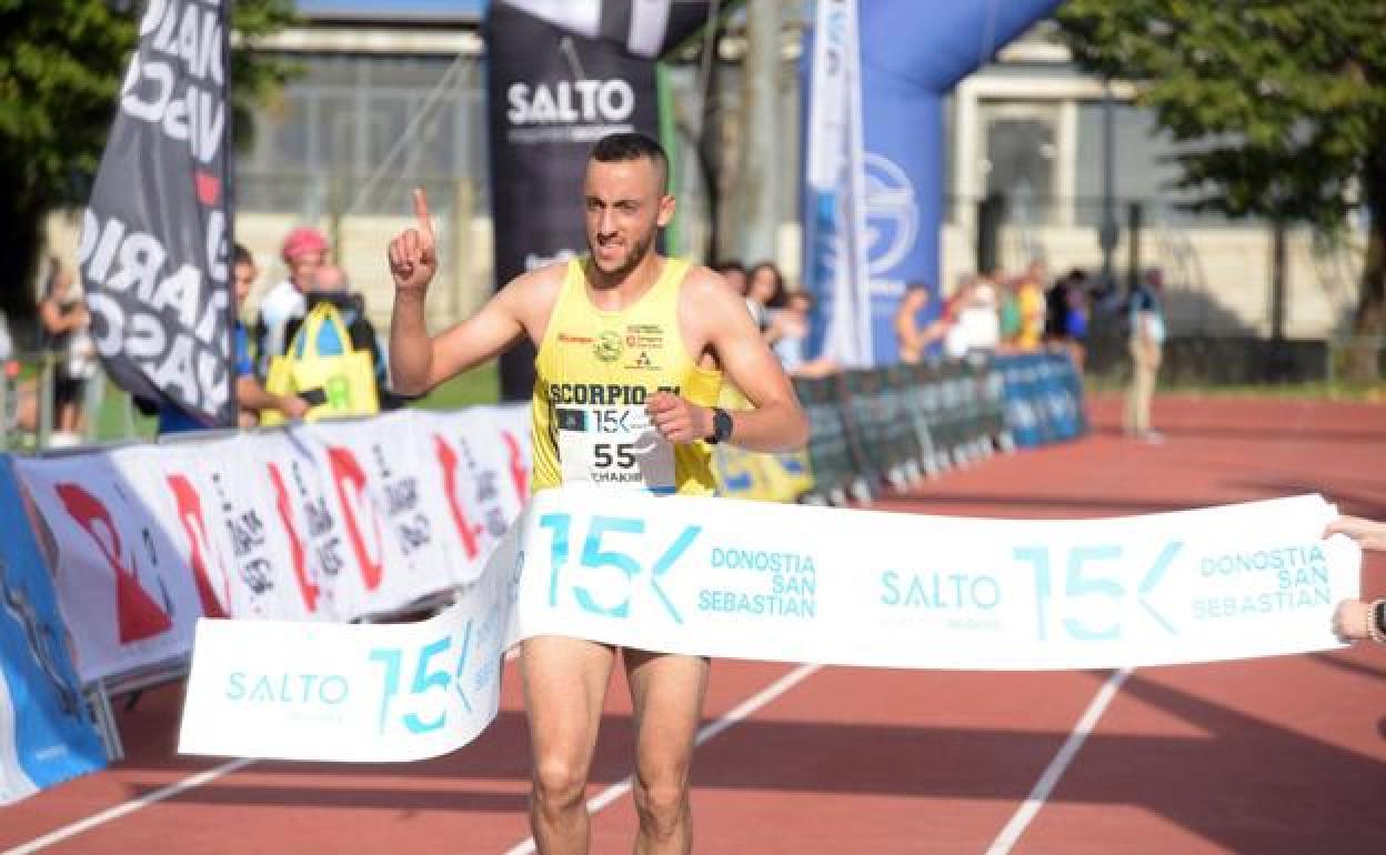 Lachgar, tras ganar recientemente los 15 kilómetros de San Sebastián.