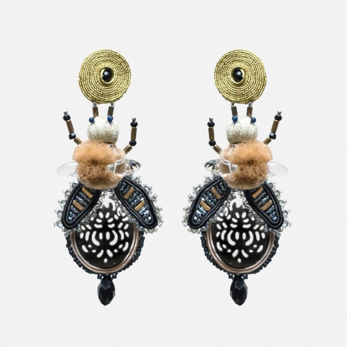 Pendientes Savanah en negro de Musula.