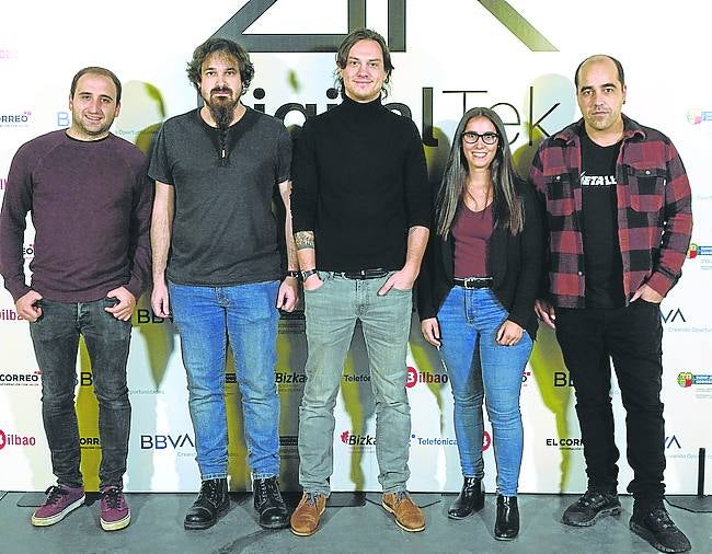 Iñaki Jauregi, Joseba Vidal, Ian Expósito, Iratxe Arroyo y Néstor López. 