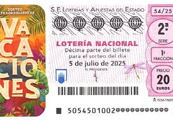 El sorteo de vacaciones de Lotería Nacional repartirá 20 millones a un solo décimo: premios y horario