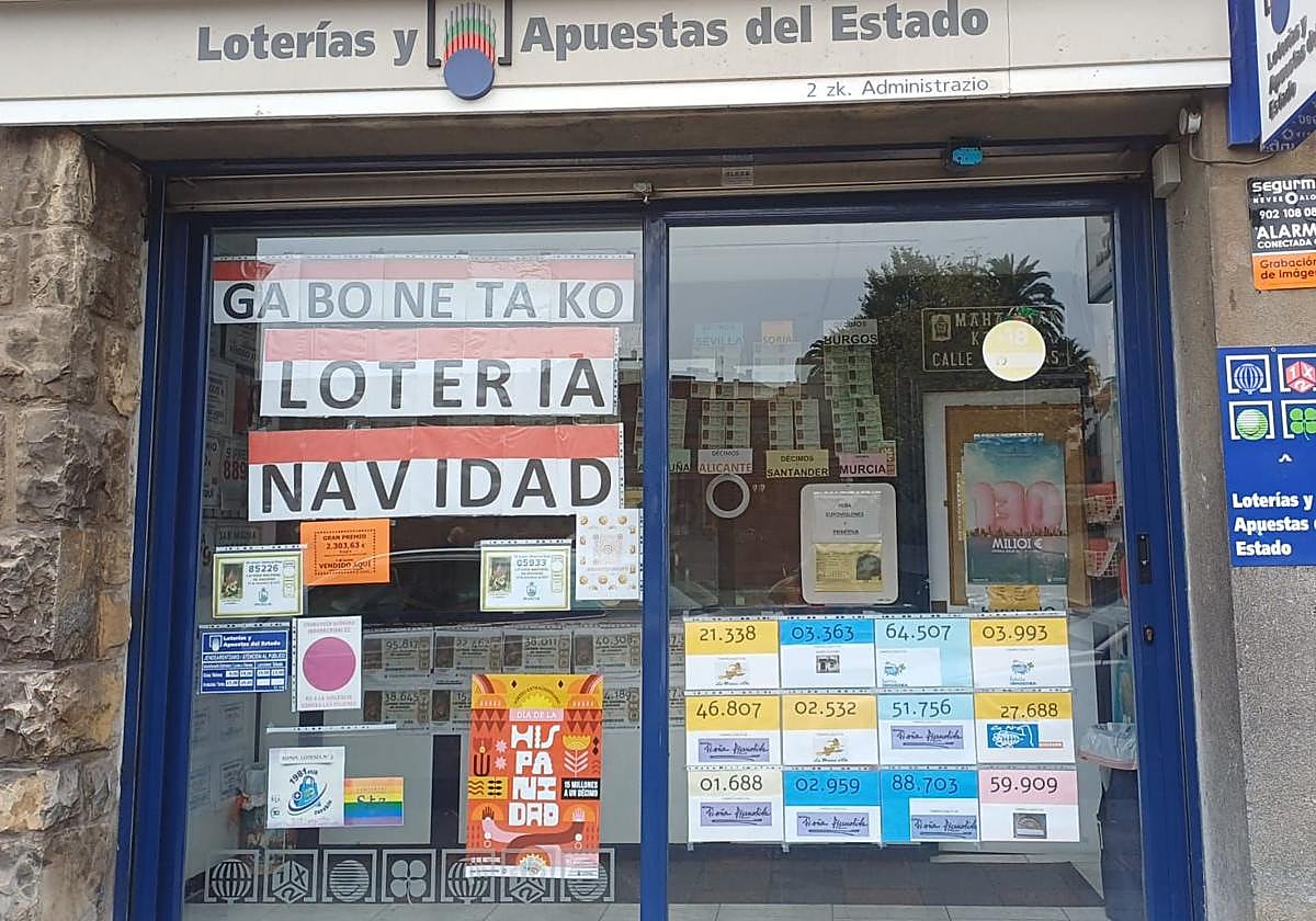 Administración de lotería Las Viñas, en Santurtzi.