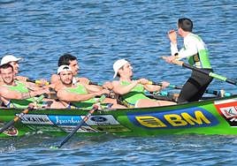 La 'Ama Guadalupekoa' ayer en la ría