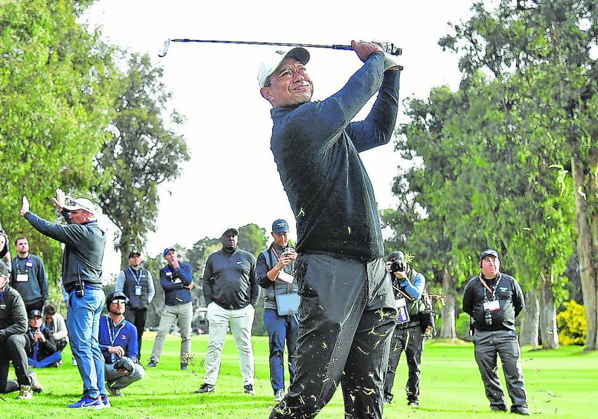 Tiger Woods, ayer en la segunda jornada del Genesis Invitational de Los Ángeles.