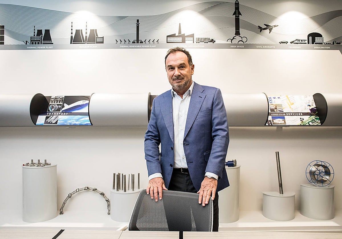 Jesús Esmorís, consejero delegado de Tubacex, en las oficinas de la compañía